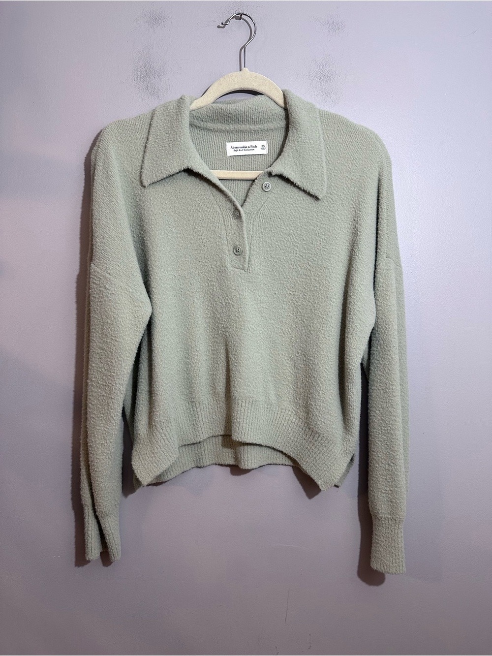 Abercrombie & Fitch Matcha Button-Up Long Sleeve Sweater SZ XS